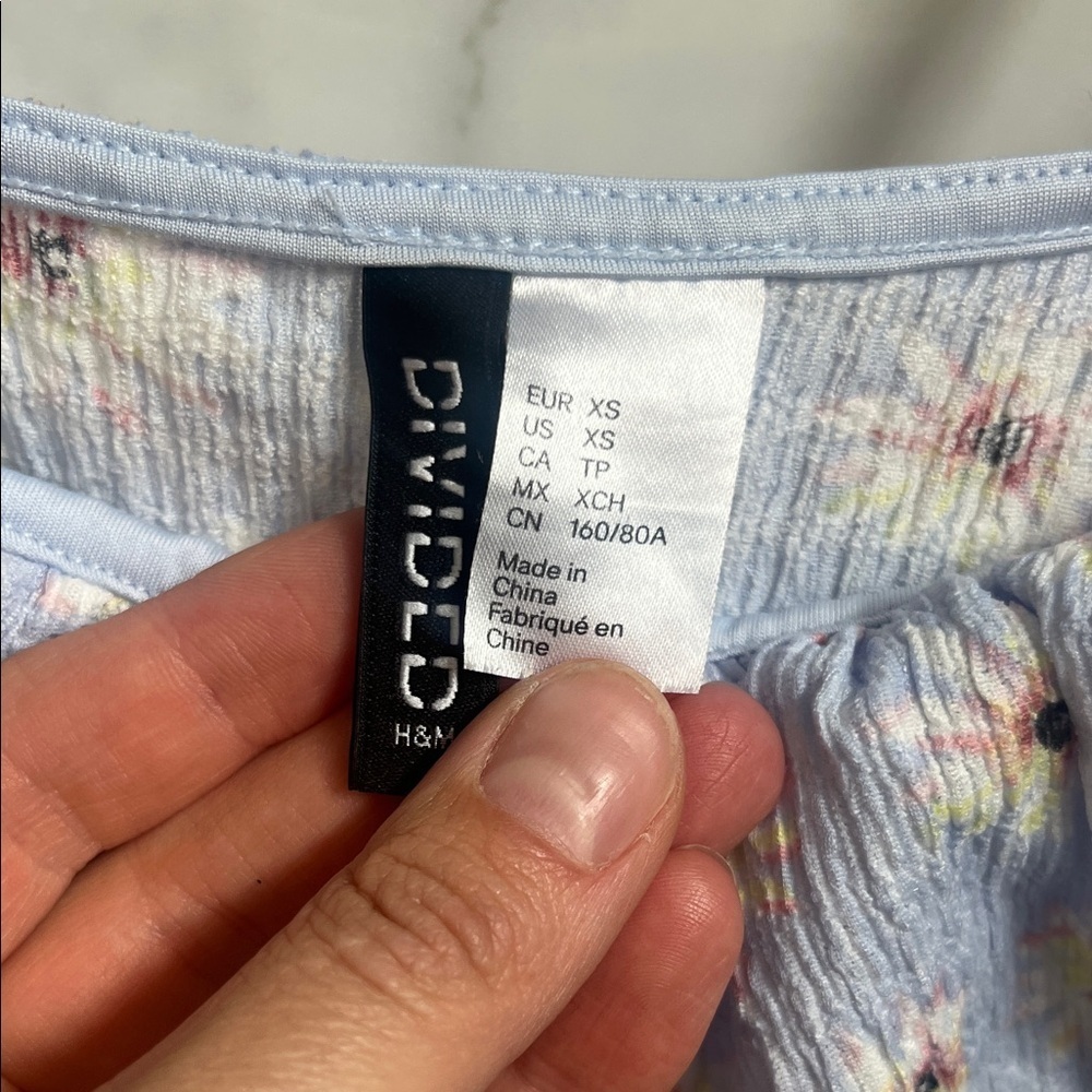H&M Women's Light Blue Daisy Dress - Picture 2 of 4